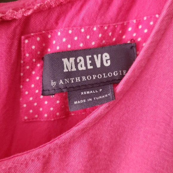 Maeve Pink Gorgeous High Low Cotton Viscose Dress!!! - Picture 3 of 12